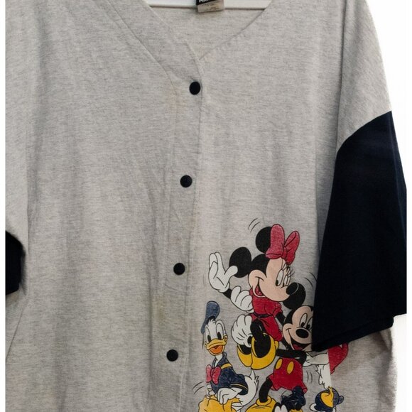 Mickey Unlimited Womens White Black Polycotton Jersey Mickey & Friends Plus 1X - Picture 5 of 8